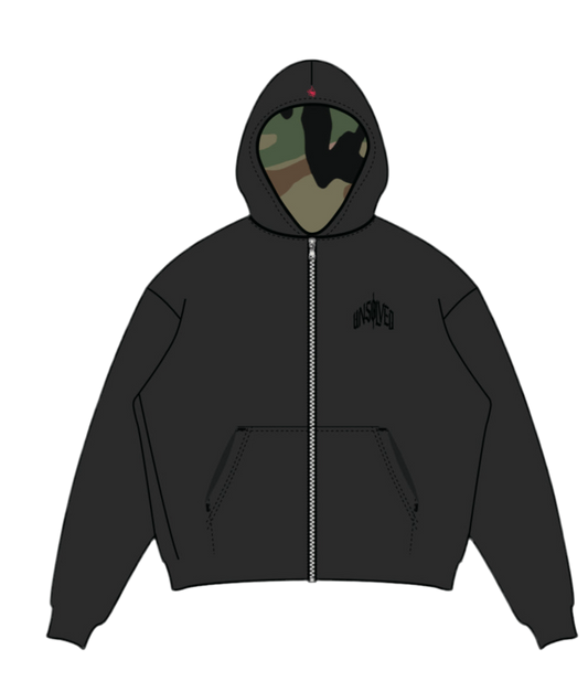 “MILITANT” ZIP UP (BLK)